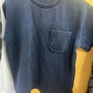Louis Vuitton Dark Blue Short logo pocket tee